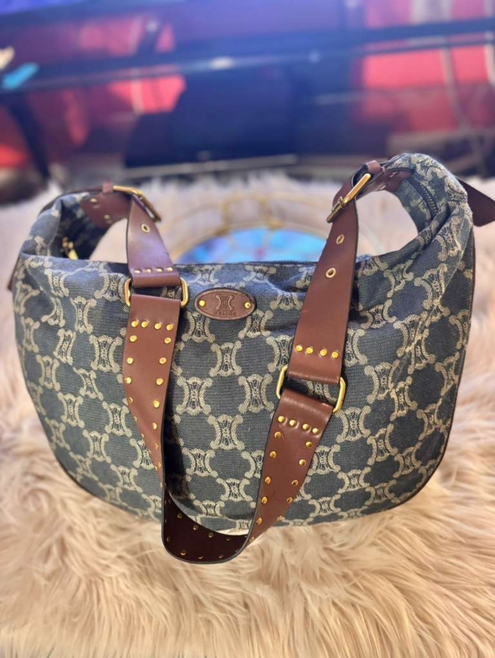 Celine Bag Macadam Canvas Large